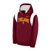USC Trojans Youth Boys Nike Cardinal SC Interlock Therma Pullover Hoodie